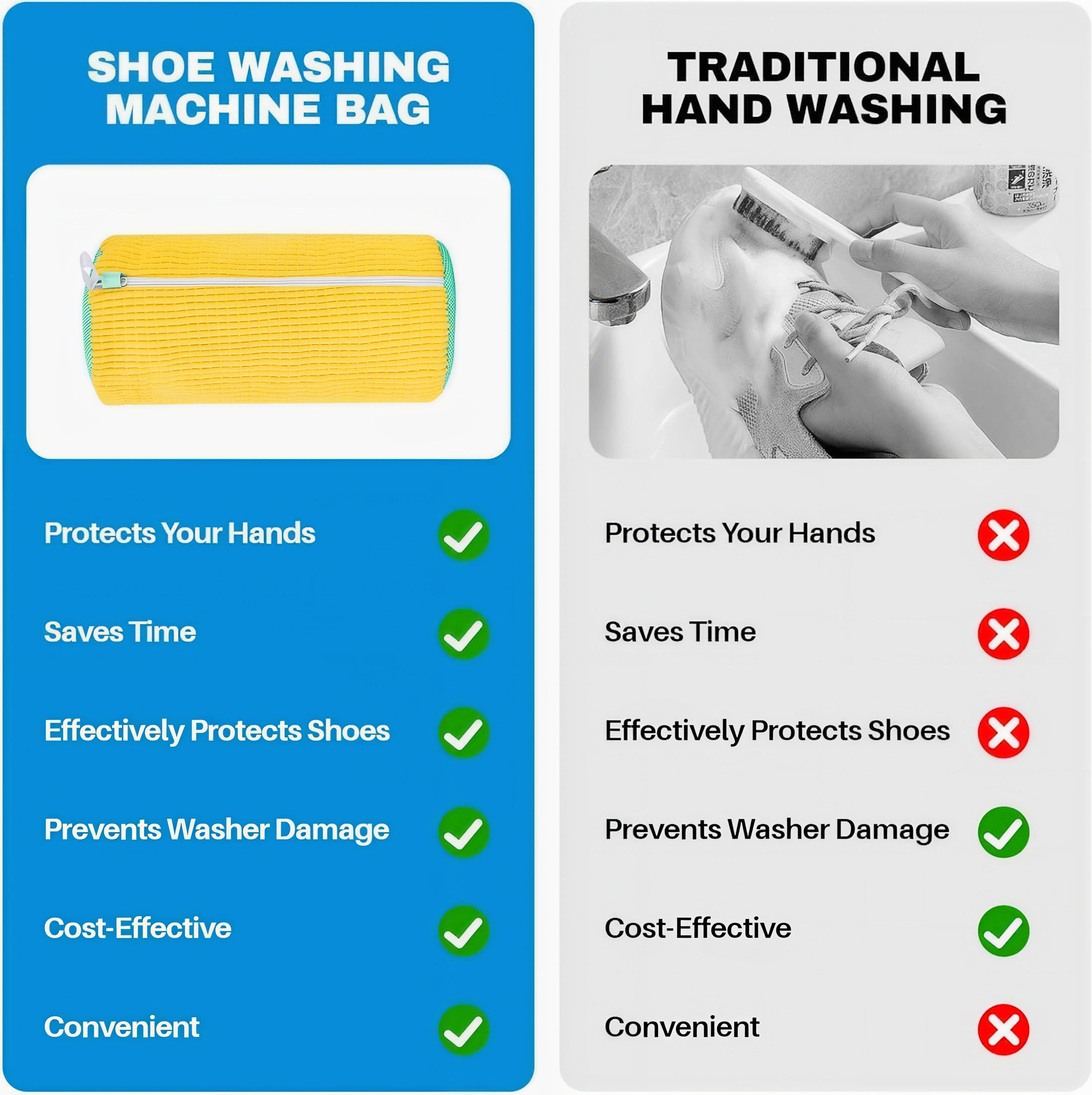 Automatic Shoe Cleaning Bag for Washing Machine